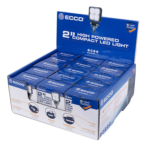 30 COUNT COUNTER PACK LED WORKLAMP 2IN SQUARE W/(8) 2.5WATT LED'S PER LIGHT