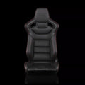 Braum Elite Series Sport Seats - Red Cloth (Black Stitching) - BRR1-RFBS