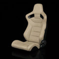 Braum Elite Series Sport Seats - Red Cloth (Black Stitching) - BRR1-RFBS