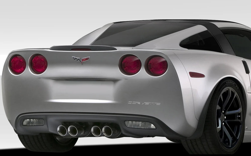 2005-2013 Chevrolet Corvette C6 Duraflex Stingray Look Roof Window Rail Halo Kit - 3 Piece - Includes Stingray Look Window Rails (109342) Stingray Look Halo (109343)