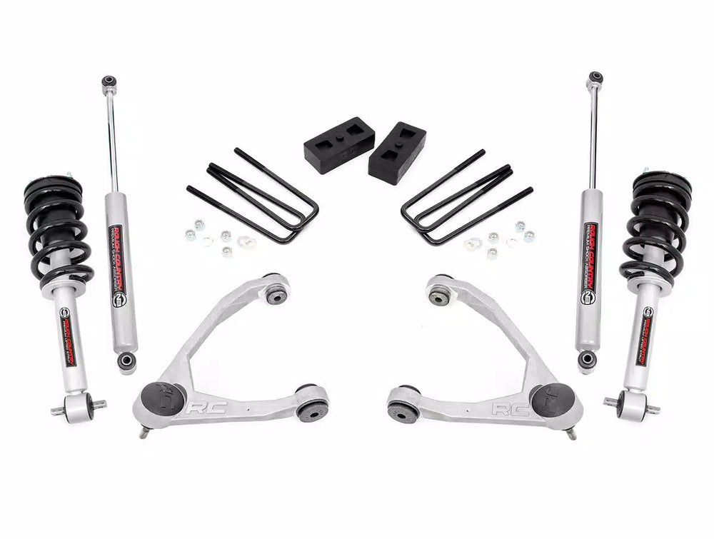 3.5 Inch Lift Kit Cast Steel N3 Strut Chevy GMC 1500 (14-16)