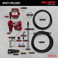 15 GPM 24V DC PUMP 3/4IN X 12FT HOSE 3/4IN MANUAL NOZZLE 5FT GROUND WIRE