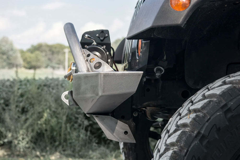~(85 lbs. 63X17X13)~ Destroyer Mid-Width Front Bumper / NO GUARD Black Powder Coated 2007-2017 Jeep JK Wrangler