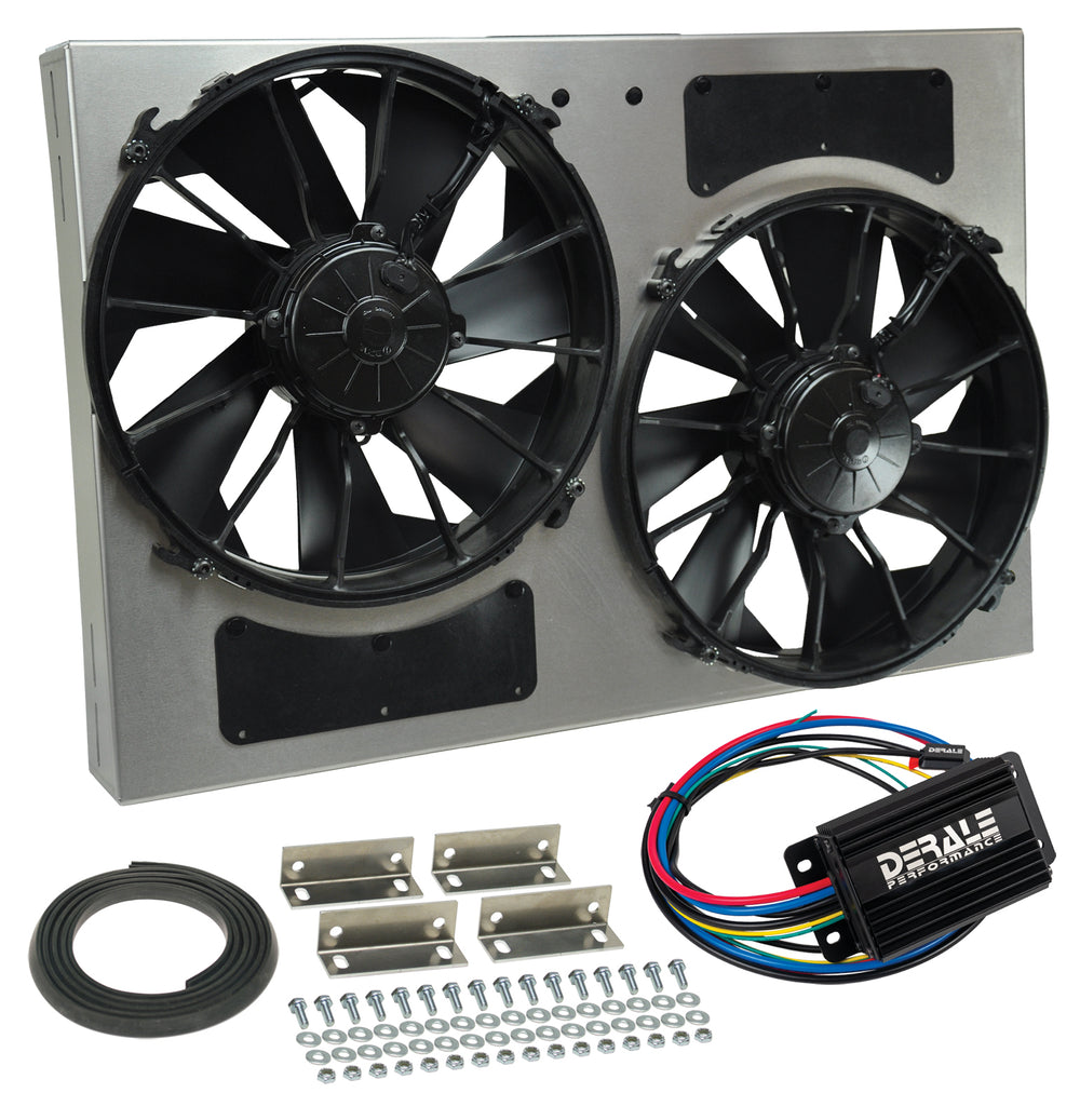 ~(22.9 lbs. 29X21X7)~ PWM Dual RAD Fan/Aluminum Shroud Assembly
