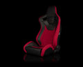 Braum Elite-S Series Sport Seats - Black Red - BRR1S-BKRD