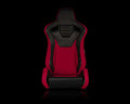 Braum Elite-S Series Sport Seats - Black Red - BRR1S-BKRD