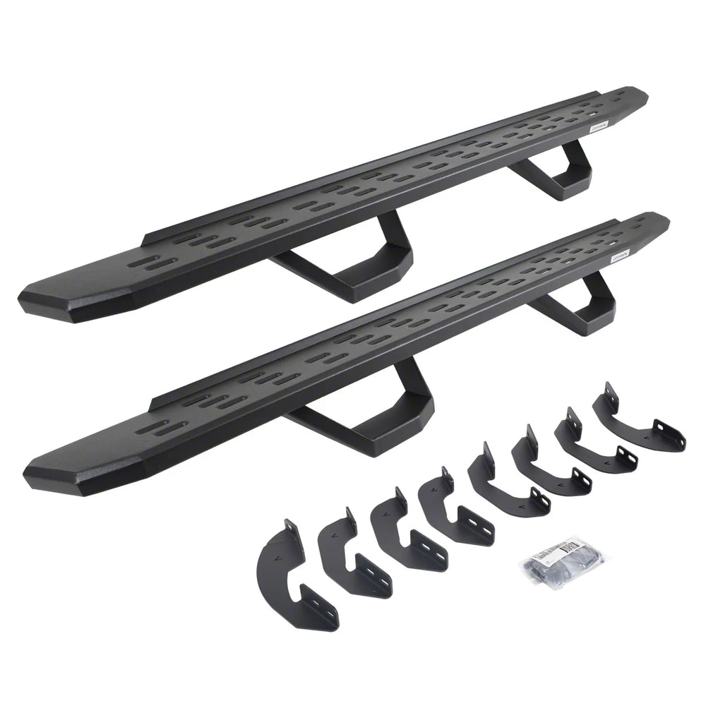 RB30 Running Boards with Brackets 2 Pairs Drop Steps Kit - Double Cab