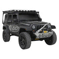 ~(85 lbs. 49X30X14)~ Destroyer Shorty Front Bumper w/ Stinger Guard Black Powder Coated 2007-2017 Jeep JK Wrangler