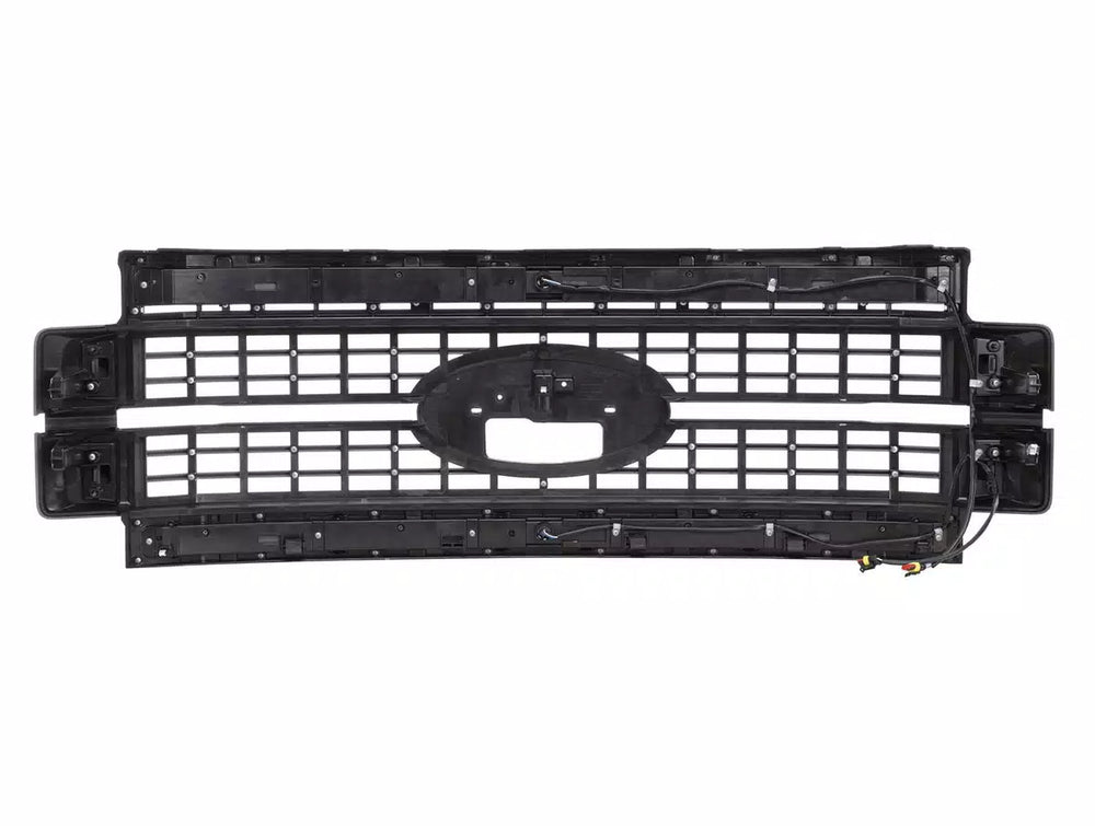 XBG LED Grille: Ford Super Duty (17-19) (Chrome Finish / Amber DRL)