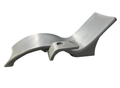 GLOBAL ROTO MOLDED LOUNGER CHAIR AND CONNECTING TABLE GREY