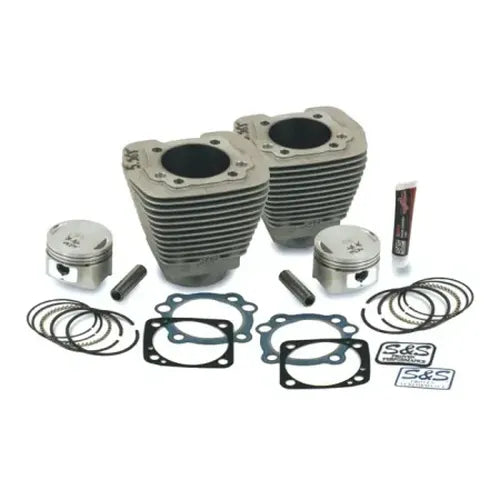 S&S Cycle 84-99 BT w/ 96in Engines w/ Stock Heads 3-5/8in Bore Cylinders - Wrinkle Black