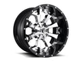 ~(59 lbs. 25X25X13)~ ASSAULT 22x10 6x135.00/6x139.70 CHROME PLATED GLOSS BLACK LIP (-13 mm)