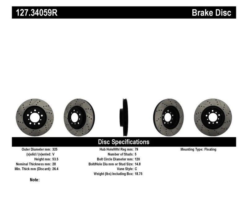 STREET AXLE PACK, DRILLED, FRONT BR
