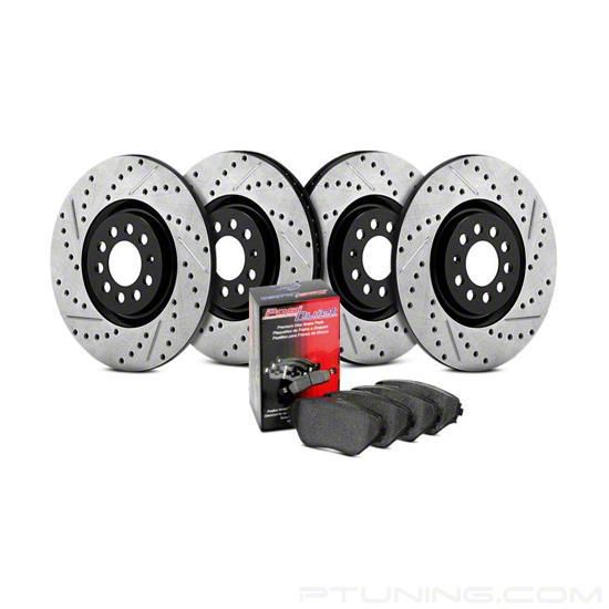 Street Axle Pack, Drilled & Slotted, 4 Wheel