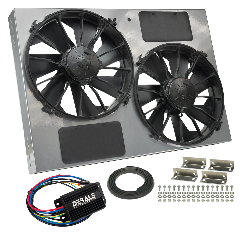 PWM DUAL RAD FAN/STEEL SHROUD ASSEMBLY