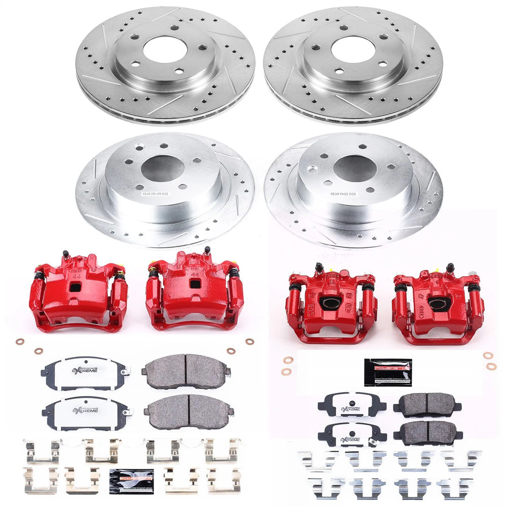 Power Stop 17-18 Nissan Sentra Front & Rear Z23 Evolution Sport Brake Kit w/Calipers