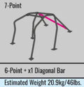 Cusco 89-94 Nissan 240SX/180SX Hatchback D1 Chromoly Blue 4/5-Point Roll Cage (S/O/No Cancel)