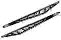~(10 lbs. 64X8X8)~ 1999-2017 GM 2500/3500 Truck; 2005-17 FORD F-250/F-350; 2003-17 Dodge Ram 2500/3500; Traction Bar Outer Billet Face Plates (1-driver 1-passenger) (Bengal Black Gloss powder-coat w/machined details)