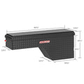 ALUMINUM PASSENGER SIDE WHEEL WELL BOX 3.4 CU FT (FULLSIZE TRUCKS W/8 FT BEDS) GLOSS BLACK FINISH