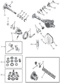 Ring & Pinion Kit for 94-96 Jeep Grand Cherokee w/ Dana 44 Rear Axle, 3.55 Ratio Crown Automotive