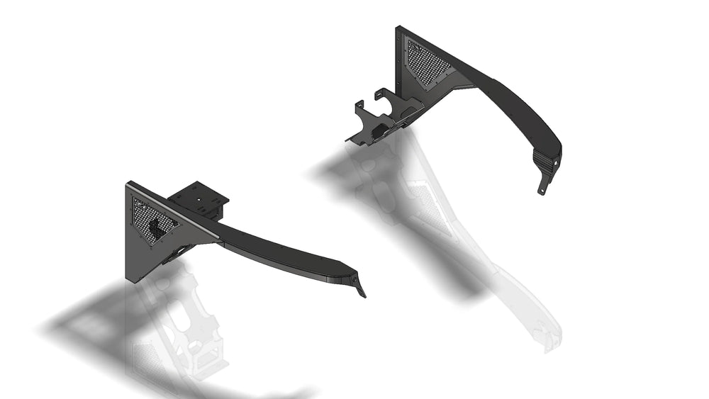 ~(30 lbs. 48X24X24)~ Jeep TJ Fenders 0 Inch Flare W/Inner Fender Stock Cut Outs Flat Fender 97-06 Wrangler TJ/LJ Pair Motobilt