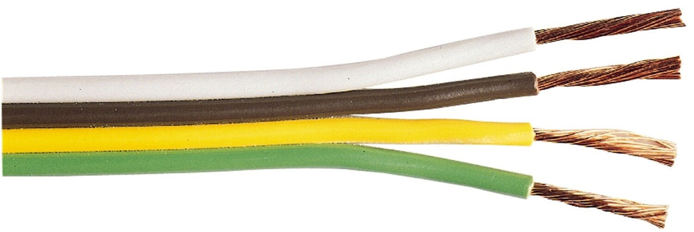 14/4 TRAILER WIRE BONDED PARALLEL 1000FT W/BRN/Y/BL