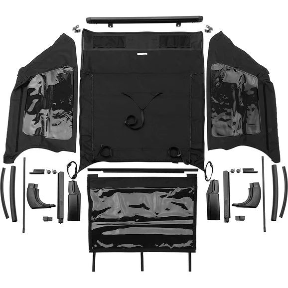 0406 WRANGLER FRAMELESS TRAIL TOP COMPLETE VINYL BLACK DIAMOND