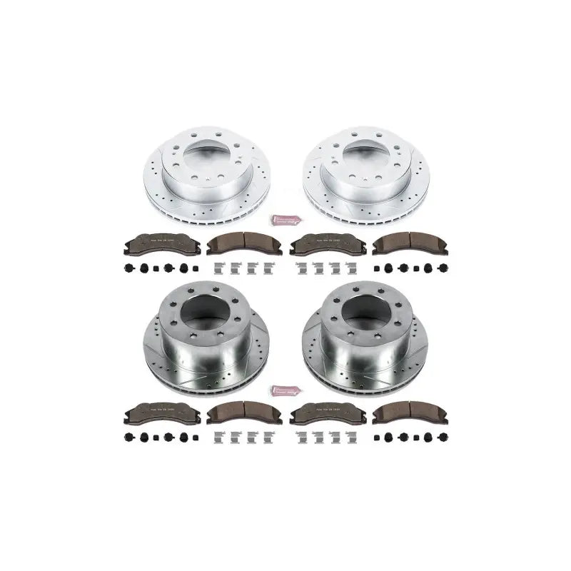 Power Stop 2011 Chevrolet Silverado 3500 HD Front & Rear Z17 Evolution Geomet Coated Brake Kit