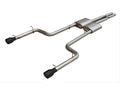 Cat Back Exhaust System Split Rear Dual Exit 06-10 Charger V6 2.5 in Intermediate And Tail Pipe Street Pro Muffler Incl Hardware 4 in Black Tips Incl Natural Finish 409 Stainless Steel Pypes Exhaust