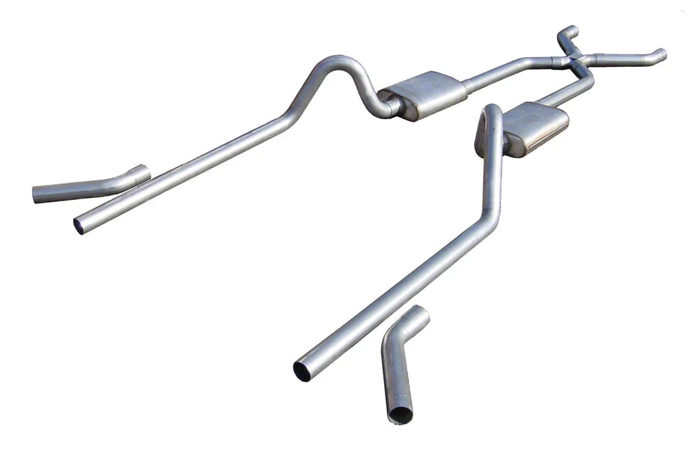 CM BACK W/XPIPE EXH 5557 SPLIT R DUAL EXIT 3IN INTER/TAIL PIPE PRO MUFFS/