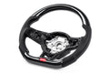 Steering Wheel Carbon Fiber & Perforated Leather MK7 Golf R Silver (For use without Paddles) Fits VW Golf R 15-19, GTI 15-21, Jetta 15-24 APR