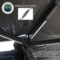Overland Vehicle Systems XD Nomadic 270 - Awning W Lights Black Out Passenger Side Grey Hex Black Trim Black Travel Cover - No Brackets No Hardware
