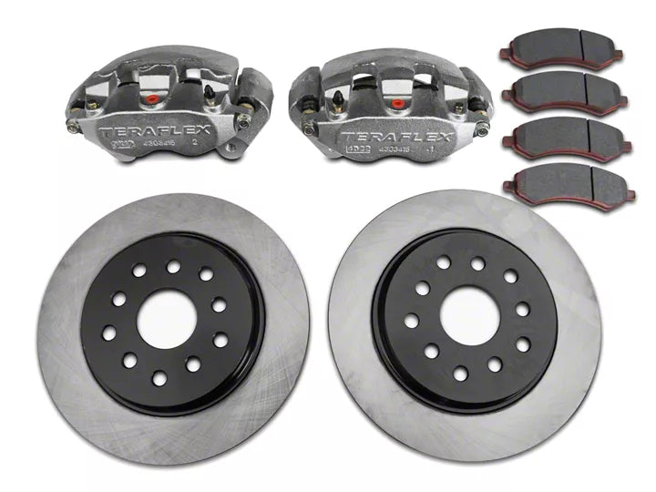 BIG BRAKE KIT JK FRONT COMPLETE BIG CALIPERS PLAIN ROTORS 13.3IN