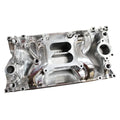 SB CHEVY ALUMIMUM MANIFOLD -POLISH
