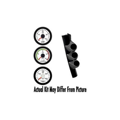 ~(1.3 lbs. 8X6X6)~ 98-02 DODGE CUMMINS EV2 White Face/Red Pointer/Black Bezel Pyro-Boost-Fuel Pressure W/Speaker