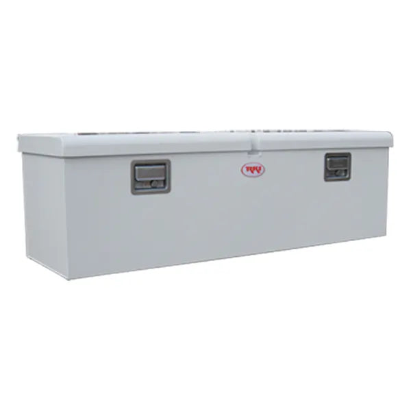 DOUBLE LID STEEL CHEST BOX WHT F/MIDSIZE TRUCKS