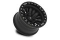 Baja Built Renegade 17x9 5x5 -12mm 4.5 Offset Matte Black Finish Matte Black Beadlock Ring For Jeep JK JL JT