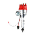 MSD Distributor, Ford Fe, Ready-To-Run, Steel Gear MSD'S Pro-Billet Distributor With Small Diameter Red Cap And Ready To Run W/Vacuum Advance And Steel Gear, No Ignition Box Needed MSD Ignition