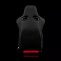 Braum Venom Series Sport Seats - Black Cloth (Red Stitching) - BRR7-BKRS