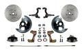 LEED Brakes Spindle Kit with Drilled Rotors and Zinc Plated Calipers