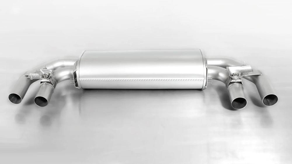 Remus Stainless Steel 98mm Straight Polished w/Carbon Insert Tail Pipe Set (Quad Tips)