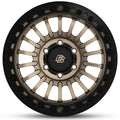 Baja Built Maverick 17x9 5x5 -25mm 4 Offset Satin Graphite Finish Matte Black Beadlock Ring For Jeep JK JL JT