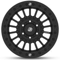 Baja Built Maverick 17x9 5x5 -25mm 4 Offset Satin Graphite Finish Matte Black Beadlock Ring For Jeep JK JL JT