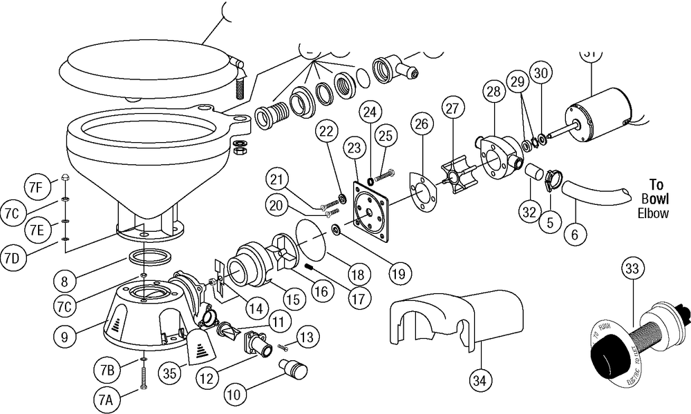 ELECTRIC TOILET REGLR 12V
