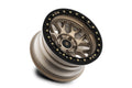 Baja Built Lite Brite Outlaw 17x9 5x5 -38mm 3.5 Offset Satin Gold Finish Matte Black Beadlock Ring For Jeep JK JL JT