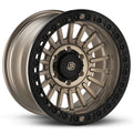 Baja Built Maverick 17x9 5x5 -12mm 4.5 Offset Satin Graphite Finish Matte Black Beadlock Ring For Jeep JK JL JT