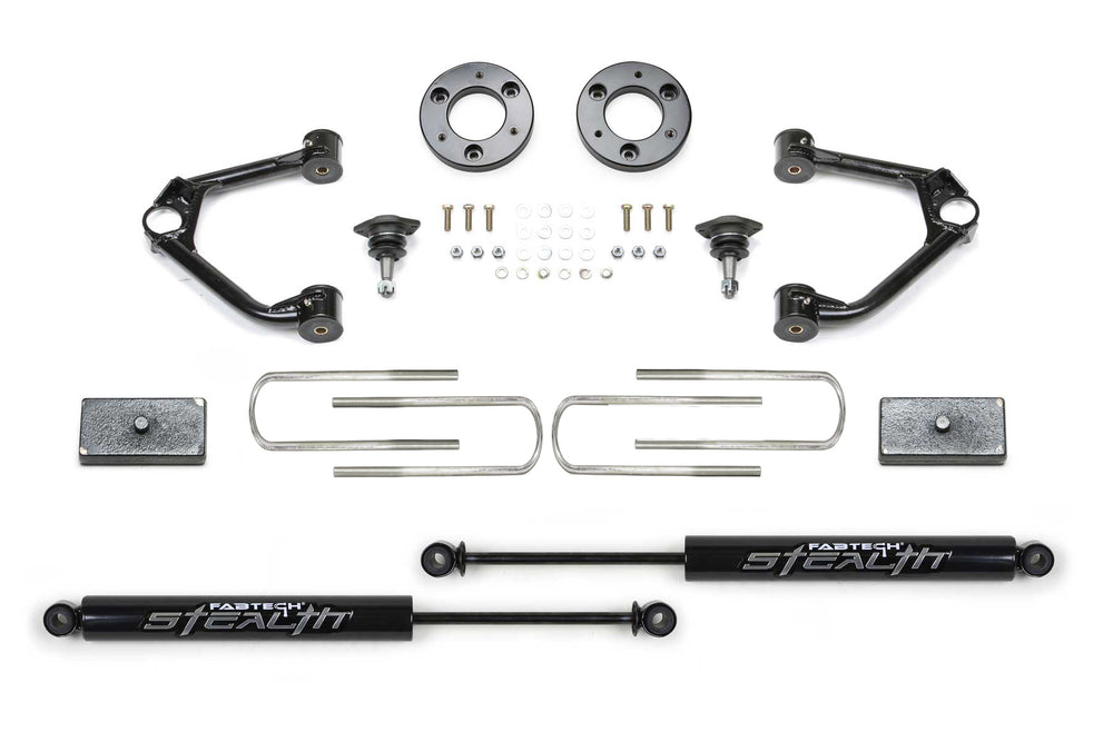 Fabtech 2025 GM 1500 4WD w/ Trail Boss/AT4 pkg 1.5in Sport System w/ Stealth Shocks