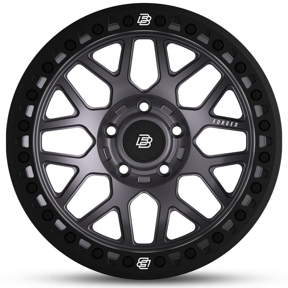 Baja Built LiteBriteOutlaw 17x9 6X5.5 -0mm 5 Offset Machined Raw Finish Machined Raw Beadlock Ring For Bronco