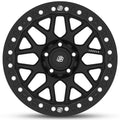Baja Built Lite Brite Outlaw 17x9 5x5 -25mm 4 Offset Glossy Black Finish Glossy Black Beadlock Ring For Jeep JK JL JT
