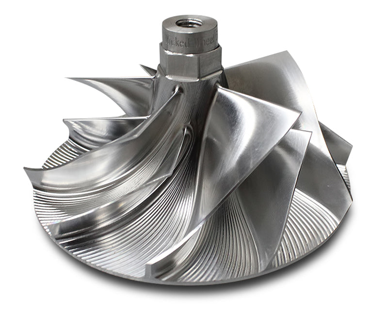 ~(0.3 lbs. 4X4X2)~ 1994-2003 Ford 7.3L PSD Performance Billet Compressor Wheel for STOCK GTP38 and TP38 Turbo Applications - Wicked Wheel 2 (WW2) Compressor Wheel Series Part #WW38